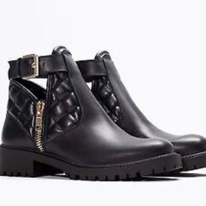 EUC Zara TRF black Zara light combat boots